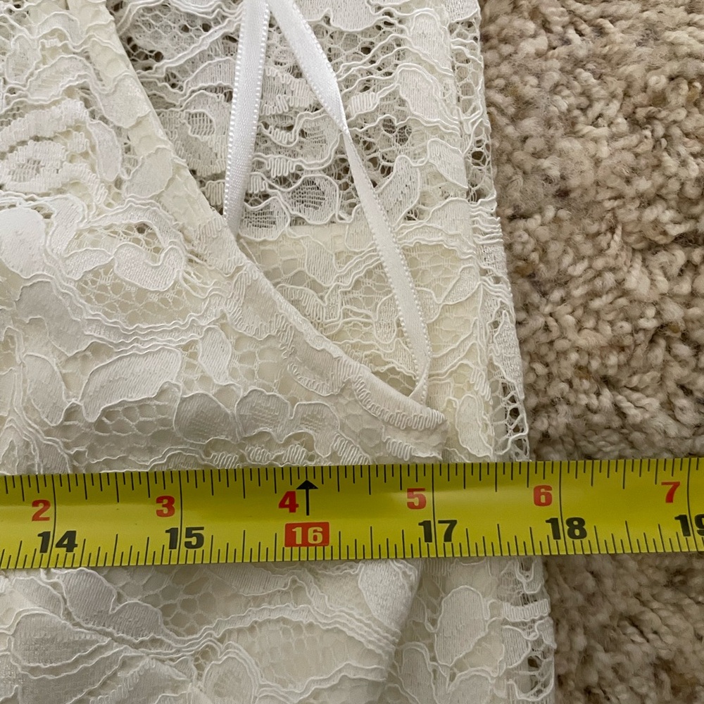 Eliza J Cream Lace Midi Dress, Size 8 - Picture 8 of 11